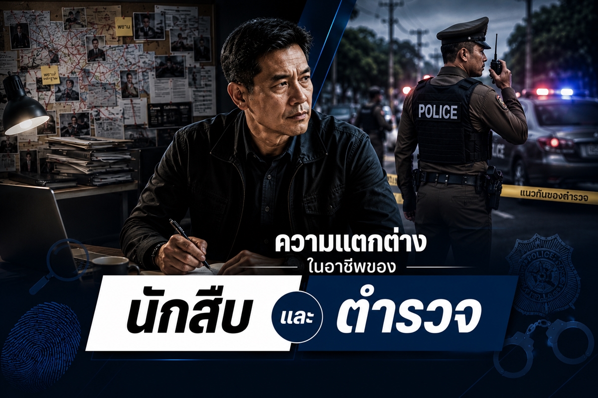 ความแตกต่างระหว่างนักสืบและตำรวจ