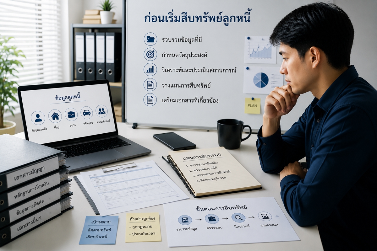 ขั้นตอนการสืบทรัพย์ลูกหนี้