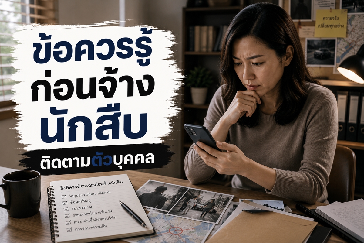 ข้อควรรู้ก่อนจ้างนักสืบติดตามตัวบุคคล