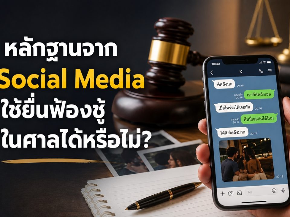 หลักฐานจาก Social Media ฟ้องชู้ได้ไหม