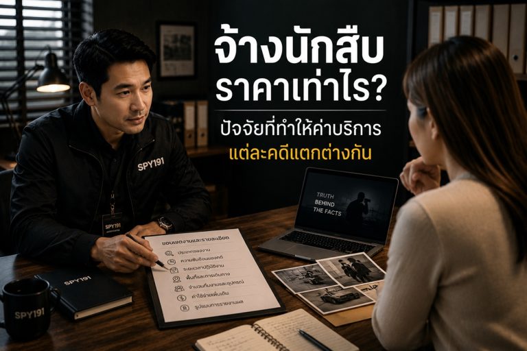 จ้างนักสืบราคาเท่าไร