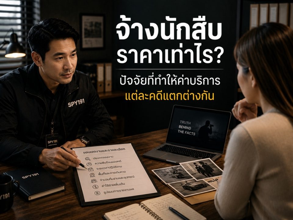 จ้างนักสืบราคาเท่าไร
