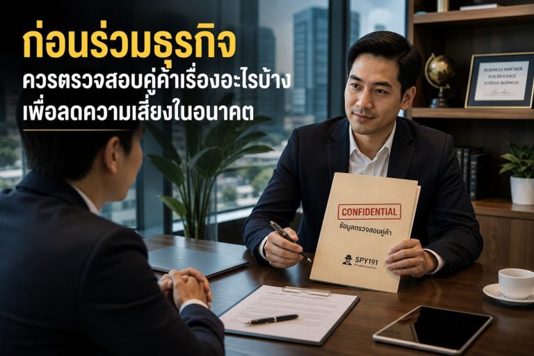 เรื่องที่ควรตรวจสอบคู่ค้าก่อนร่วมทำธุรกิจ