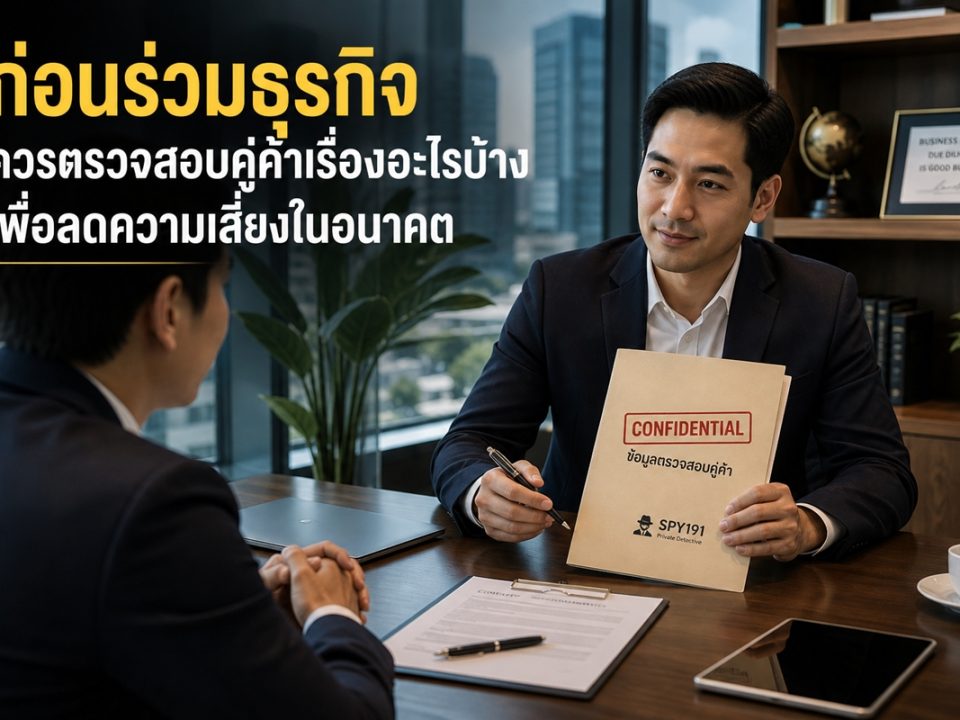 เรื่องที่ควรตรวจสอบคู่ค้าก่อนร่วมทำธุรกิจ