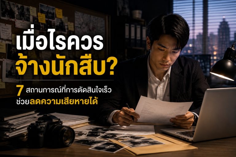 7 สถานการณ์ที่ควรจ้างนักสืบเพื่อลดความเสียหาย