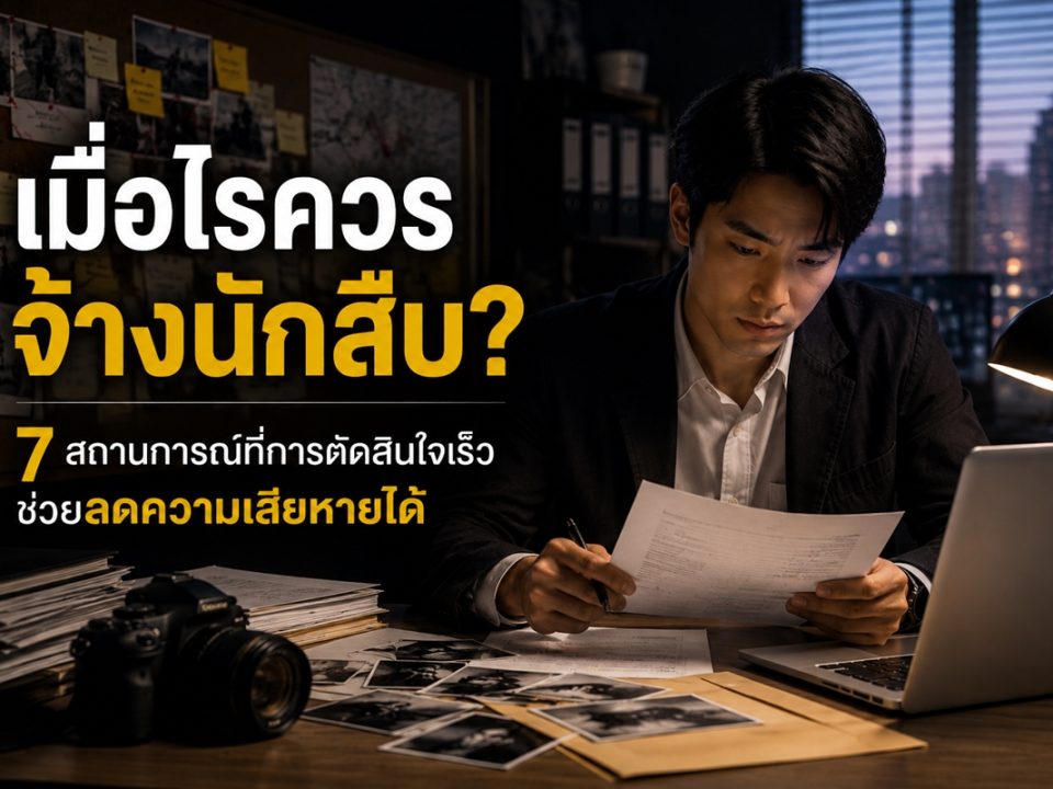 7 สถานการณ์ที่ควรจ้างนักสืบเพื่อลดความเสียหาย
