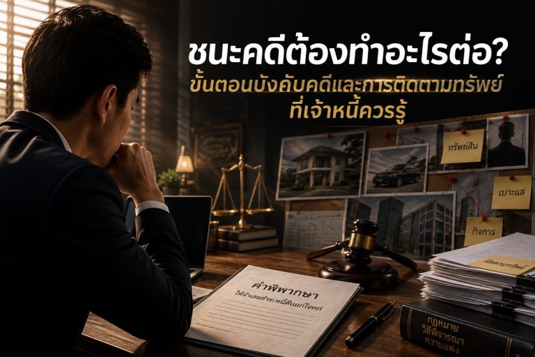 ขั้นตอนบังคับคดีหลังเจ้าหนี้ชนะ