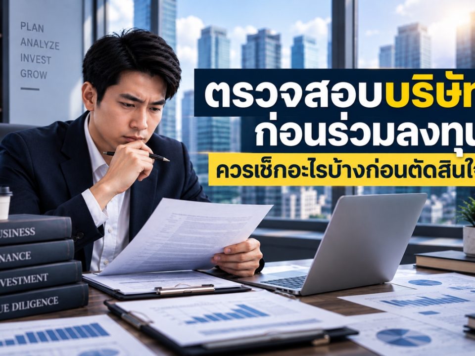 ก่อนร่วมลงทุนควรตรวจสอบบริษัทเรื่องใดบ้าง