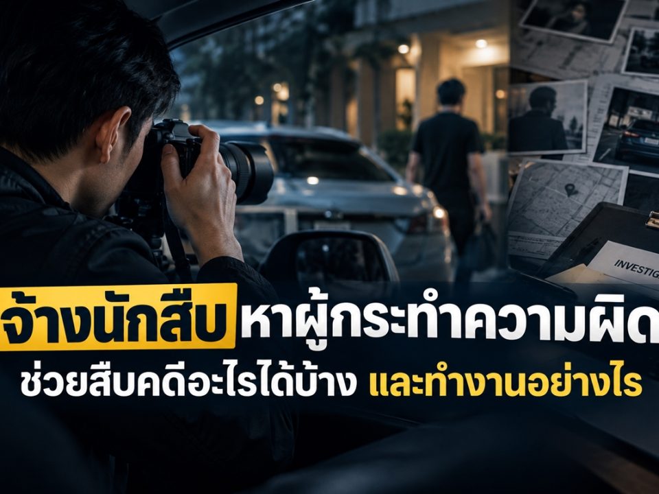 จ้างนักสืบหาผู้กระทำความผิด ช่วยสืบคดีอะไรได้บ้าง