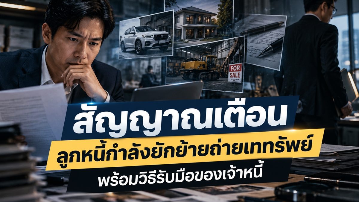 สัญญาณเตือนลูกหนี้กำลังยักย้ายถ่ายเททรัพย์